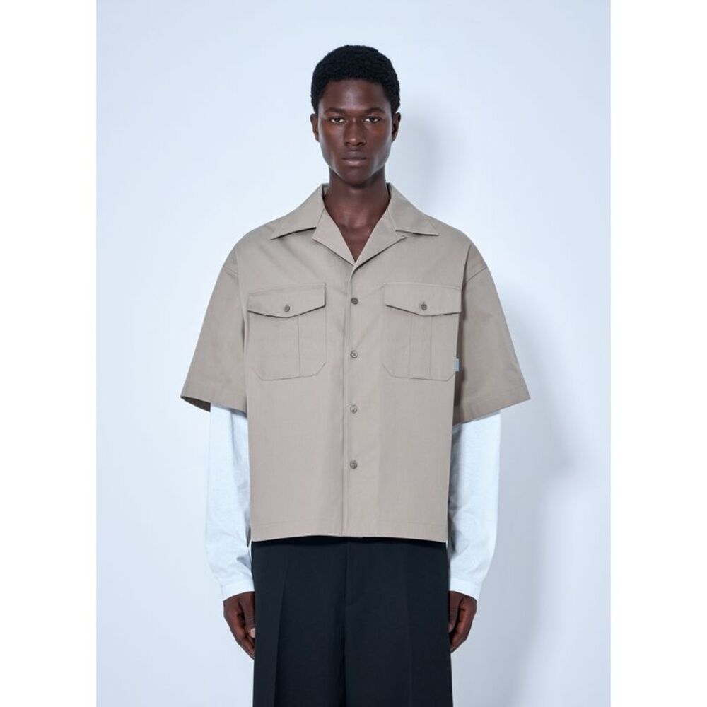 Balenciaga Men Short-Sleeve Button-Down Shirt